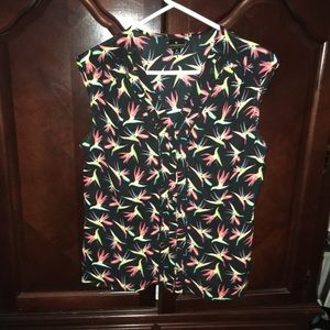 Worthington Birds of Paradise blouse